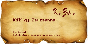 Kéry Zsuzsanna névjegykártya